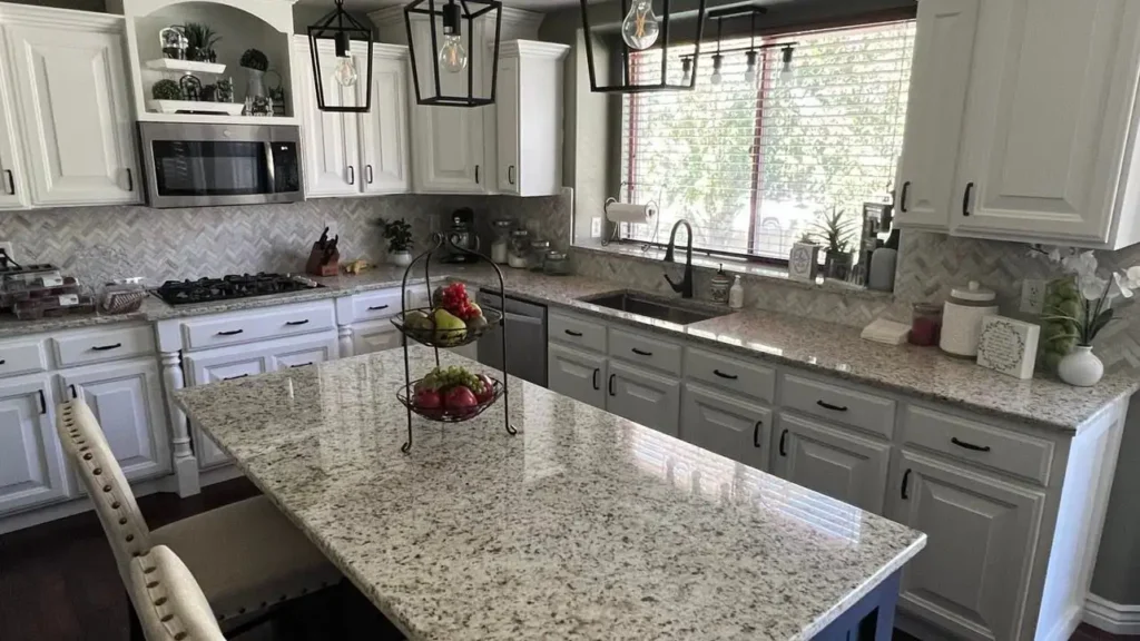 black and white granite countertops