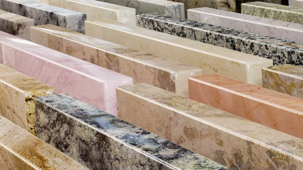 selections of granite countertops